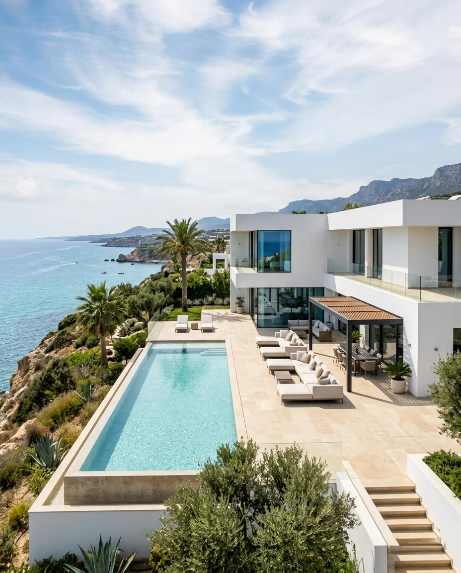 Luxuriöse Villa mit Pool und Meerblick in Nordzypern